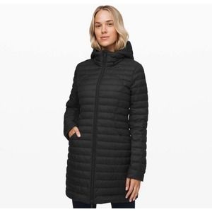 Lululemon Pack It Down Long Black Puffer Jacket Women’s 4